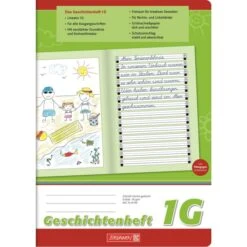 Geschichtenheft - DIN A4 Linien 1 - Brunnen