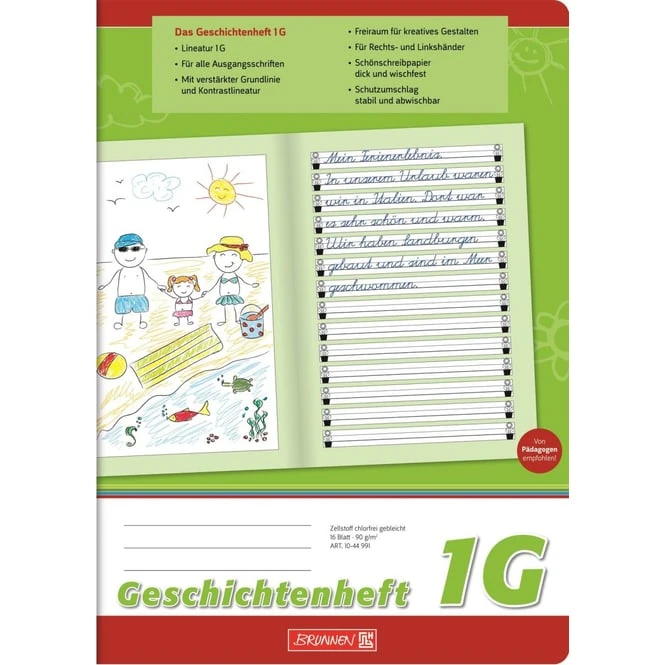 Geschichtenheft - DIN A4 Linien 1 - Brunnen 1 Geschichtenheft - DIN A4 Linien 1 - Brunnen