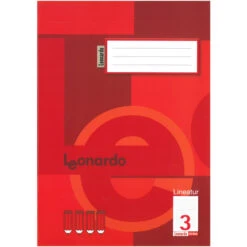 Schulheft - Doppelheft DIN A4 - 32 Blatt - Lineatur 3