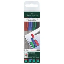 Faber-Castell 4er Etui MULITMARK Non-permanent Mit Spezialradierer