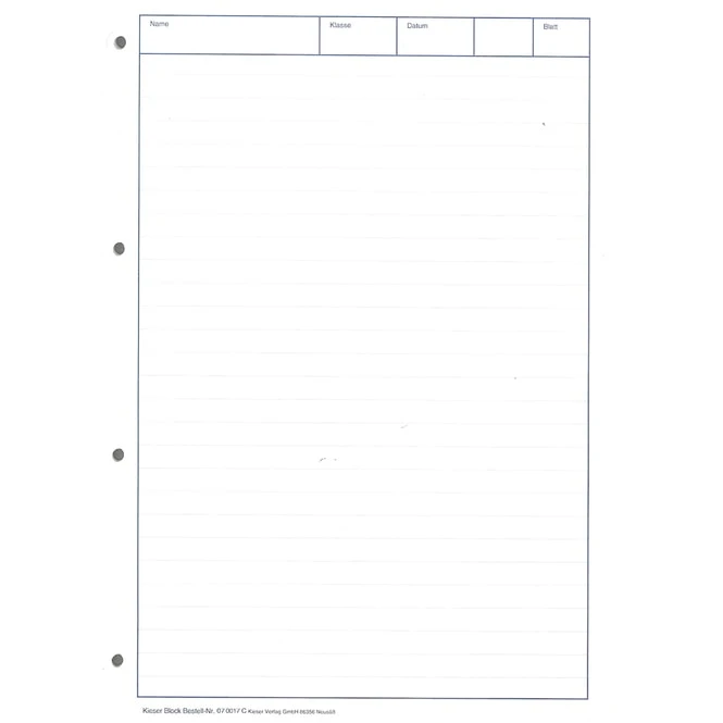 Kieserblock Nr.17 C, 4. Klasse 1 Kieserblock Nr.17 C, 4. Klasse