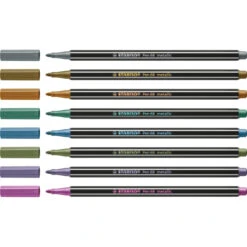 STABILO Pen 68 Metallic - 8 Fasermaler - -Schule Deutschland Verkaufs-Shop 227798 4006381546386 stabilo 8er fasermaler 2