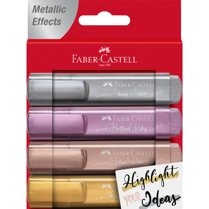Faber-Castell - Textmarker Metallic - 4er Etui – Bild 3