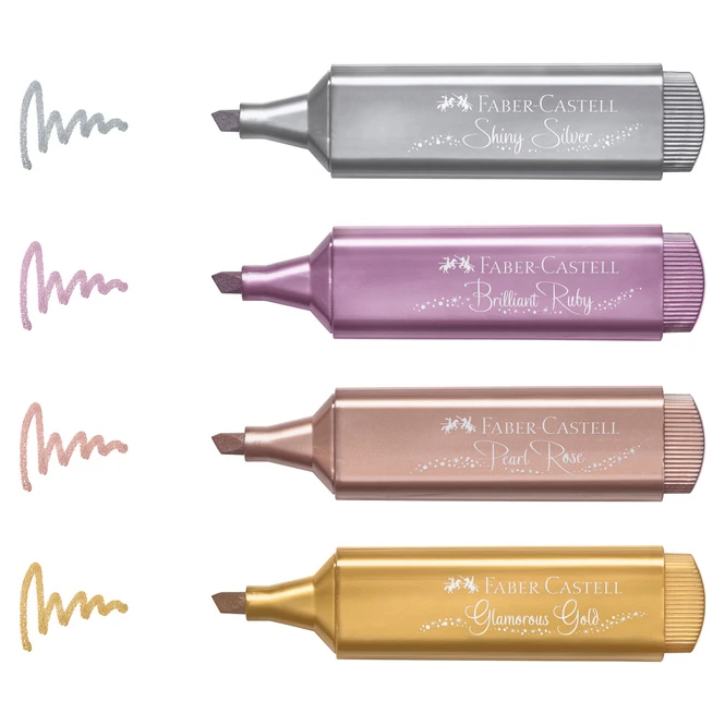 Faber-Castell - Textmarker Metallic - 4er Etui