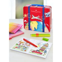 Faber-Castell - Connector Filzstifte Im Reisekoffer - 40 Farben -Schule Deutschland Verkaufs-Shop 228147 4005401555353 eberhard faber filzstift connector reisekoffer 06