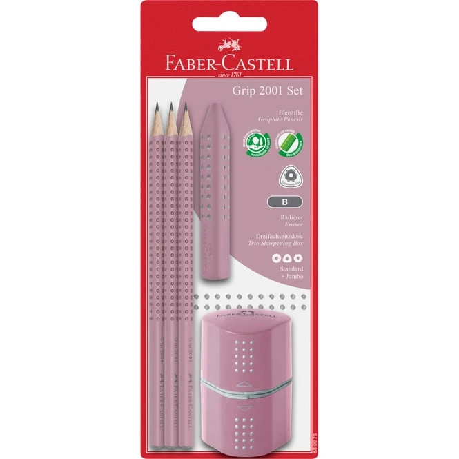 Faber-Castell - Grip 2001 Set - Rose Shadows 1 Faber-Castell - Grip 2001 Set - Rose Shadows