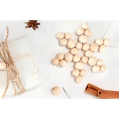 Holzperlen-Set - Sterne - Natur - Ca. 161 Teile -Schule Deutschland Verkaufs-Shop 233160 4001868124699 max bringmann folia holzperlen sterne set natur 4