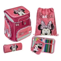 Undercover Scooli - EasyFit Schulranzen Set - Minnie Mouse - 5-teilig