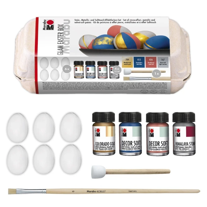 Marabu - Acryl-Softfarben - Glam Easter Box - 12-teilig 2 Marabu - Acryl-Softfarben - Glam Easter Box - 12-teilig – Bild 2