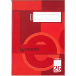 Doppelheft - DIN A4 - Lineatur 26 - Kariert Mit Rand - 32 Blatt