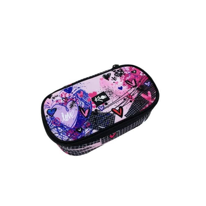 KAOS Schlamperetui Pink Love - Ca. 22 X 13 X 7 Cm 1 KAOS Schlamperetui Pink Love - Ca. 22 X 13 X 7 Cm