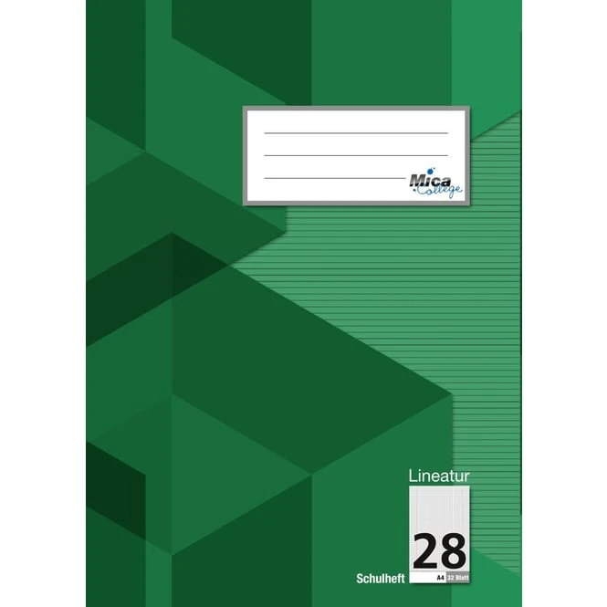 Doppelheft - DIN A4 - Lineatur 28 - Kariert Mit Doppelrand - 32 Blatt 2 Doppelheft - DIN A4 - Lineatur 28 - Kariert Mit Doppelrand - 32 Blatt – Bild 2