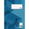 Notenheft - DIN A4 - Lineatur 14 - 8 Blatt