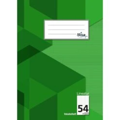 Vokabelheft - DIN A4 - Lineatur 54 - 3 Spalten - 40 Blatt