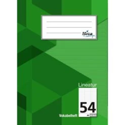 Vokabelheft - DIN A5 - Lineatur 54 - 3 Spalten - 40 Blatt