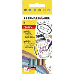Eberhard Faber 6 Filzstifte - Metallic