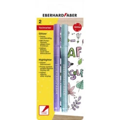 Eberhard Faber Textmarker - Glitzer Pastell - Lila, Blau