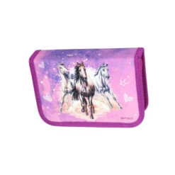 Schüleretui - Pferde - Violett -Schule Deutschland Verkaufs-Shop 247528 3871284088803 gataric schueleretui love horses 01