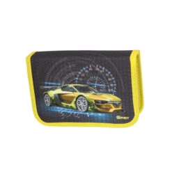 Schüleretui - Rennwagen - Schwarz / Gelb