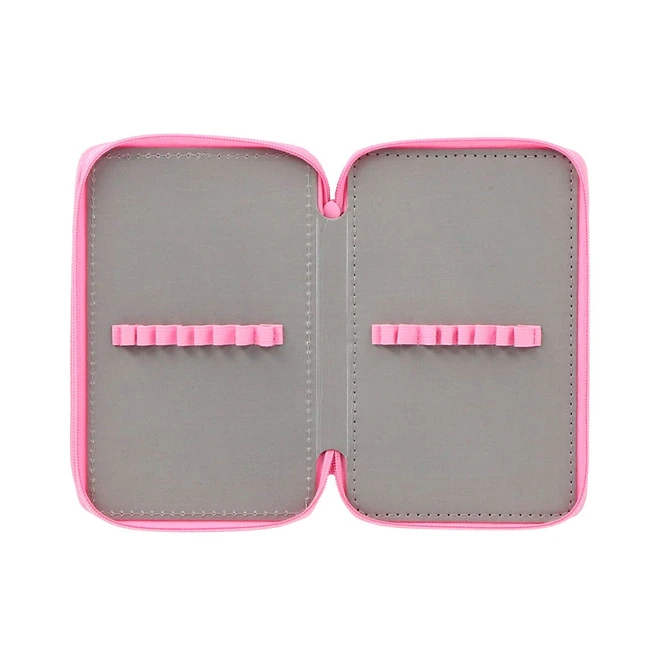 Schüleretui - Weisse Pferde - Blau / Rosa 3 Schüleretui - Weisse Pferde - Blau / Rosa – Bild 3