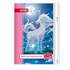 Roth Hausaufgabenheft - Clever Kids & Tiere - Einhorn - DIN A5