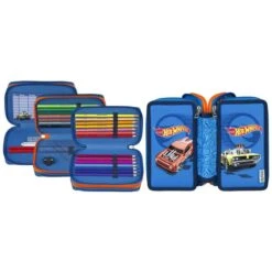 Undercover Hot Whells - Federmäppchen Mit 3 Fächern - 30-teilig