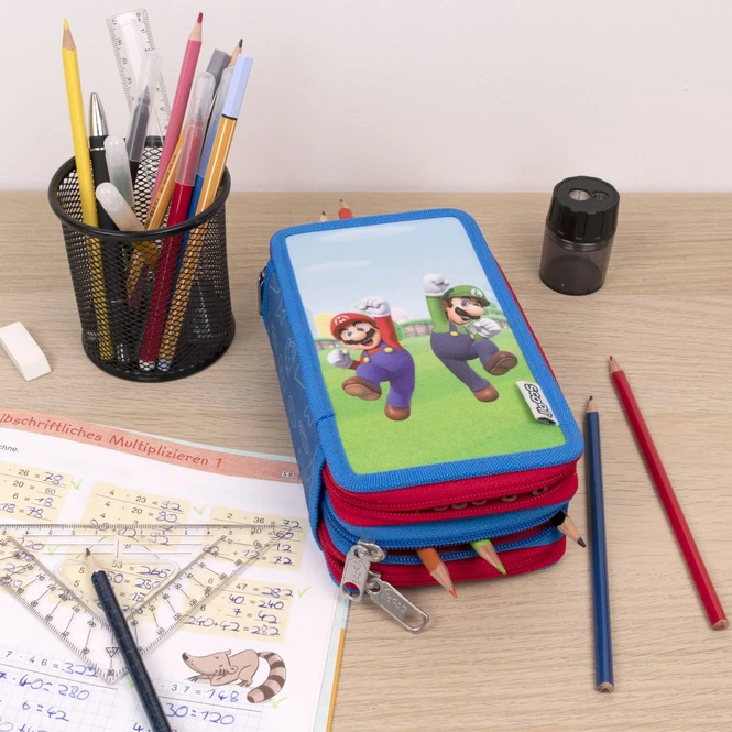 Undercover Super Mario - Federmäppchen Mit 3 Fächern - 30-teilig 3 Undercover Super Mario - Federmäppchen Mit 3 Fächern - 30-teilig – Bild 3