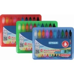 10 Wachsmalstifte Wasservermalbar Stylex