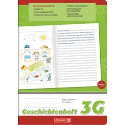 Brunnen - Geschichtenheft DIN A4 - Lineatur 3G