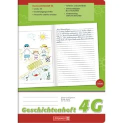 Brunnen - Geschichtenheft DIN A4 - Lineatur 4G