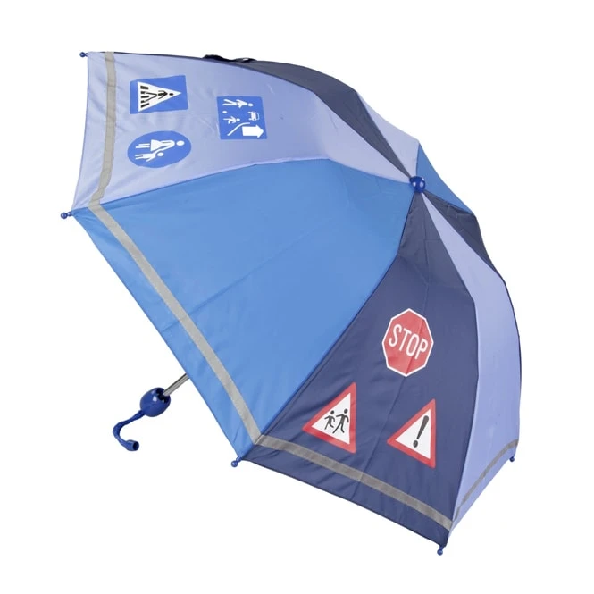 Regenschirm - Verkehrsschilder - Blau 1 Regenschirm - Verkehrsschilder - Blau
