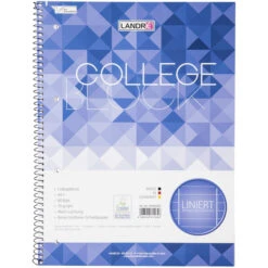 Collegeblock - DIN A4 - Lineatur 27 - Liniert Mit Doppelrand