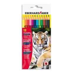 Eberhard Faber, 12 Farbstifte Bunt Mit Stabiler Mine