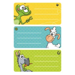 Heftetiketten - Tiere - 9 Stück