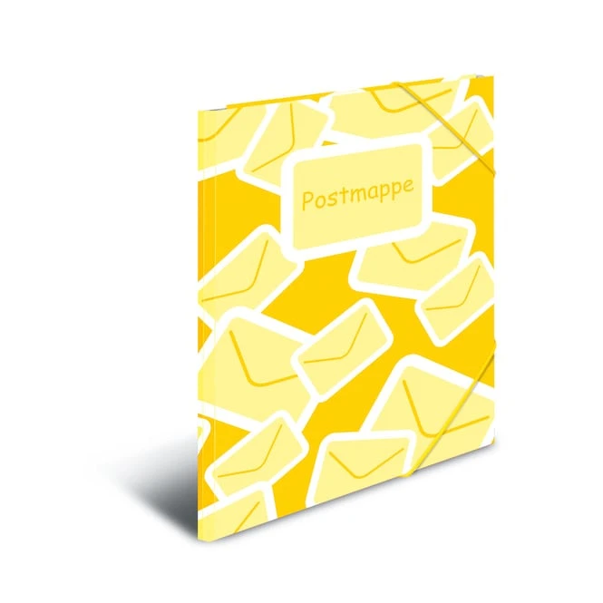 Postmappe DIN A 4 Gelb - Mit Gummizug 1 Postmappe DIN A 4 Gelb - Mit Gummizug
