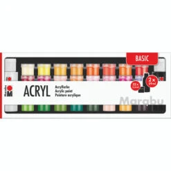 Marabu - Acryl Farben Set - Basic - 34 Farben