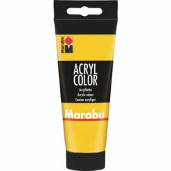 Marabu - Acryl Farbe - Mittelgelb - 1 Tube á 100 Ml